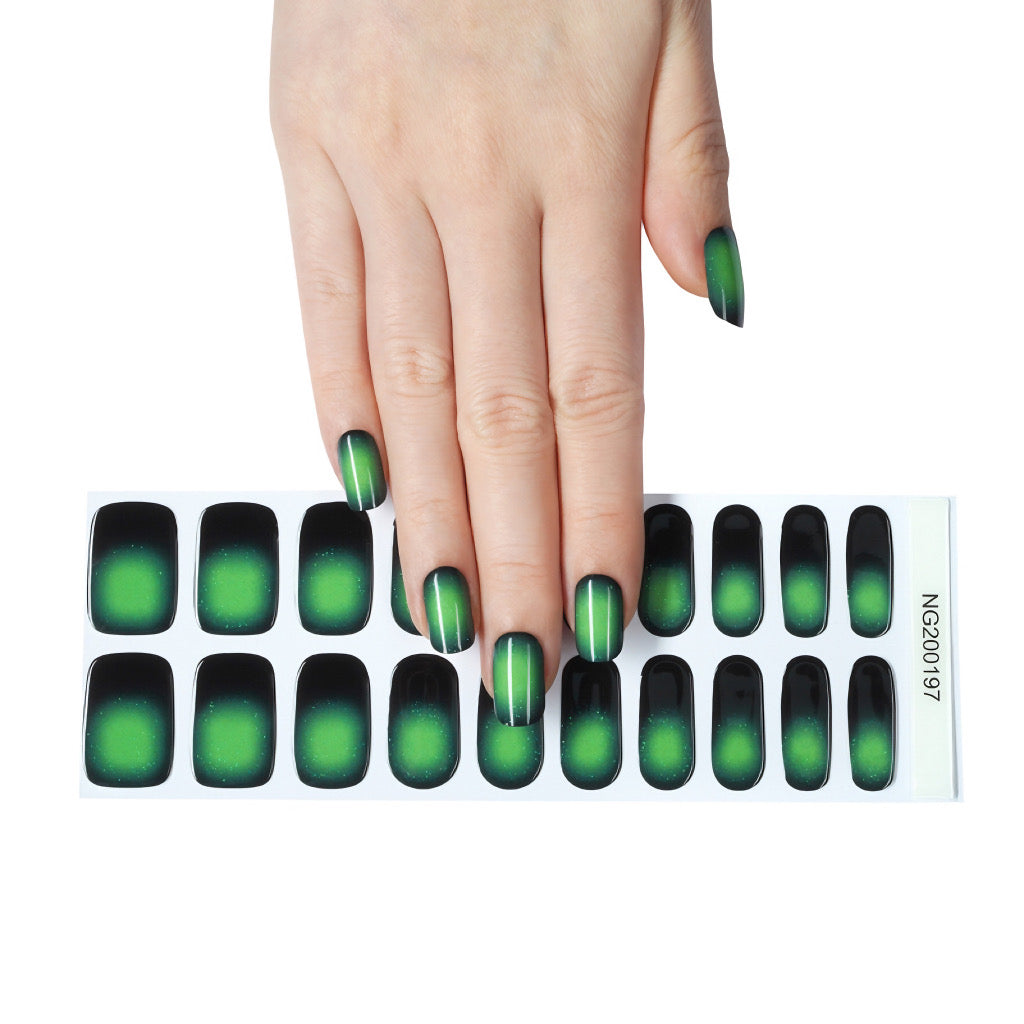 Glowing Firefly Semicured Gel Nail Sticker Kit/NG197