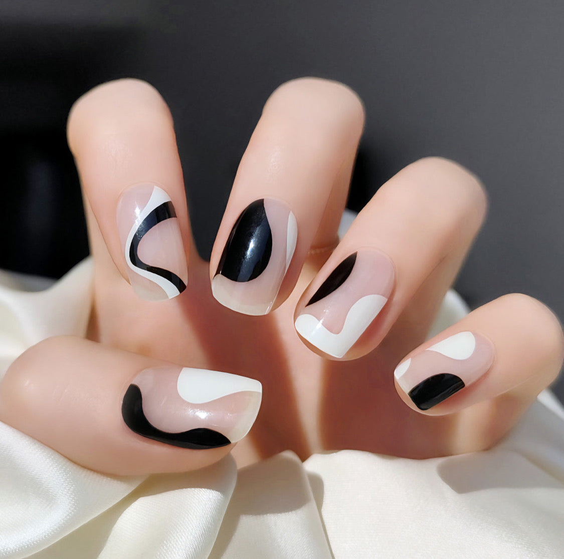 Translucent Elegance Semicured Gel Nail Sticker Kit/NG72