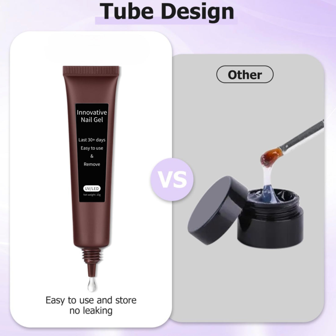 Solid Nail Gel 10g,Upgrade 3 in 1 Nail Gel for Fake Nails