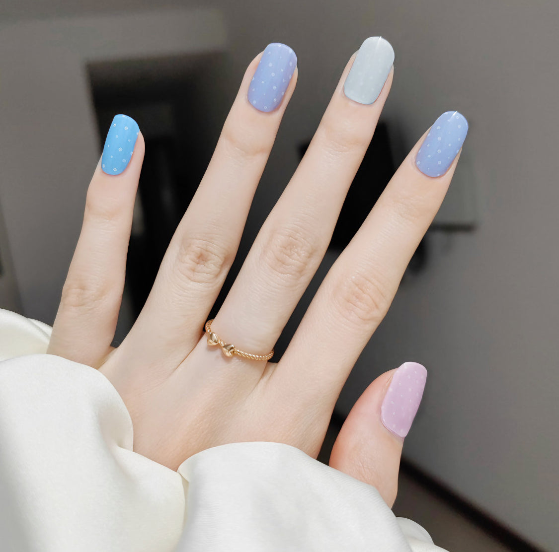 Polka Play Semicured Gel Nail Sticker Kit/NG49