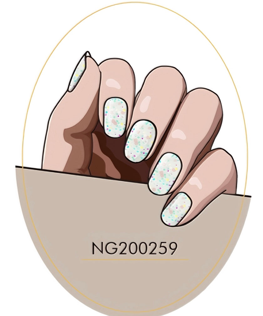 Glowing Night Semicured Gel Nail Sticker Kit/NG259