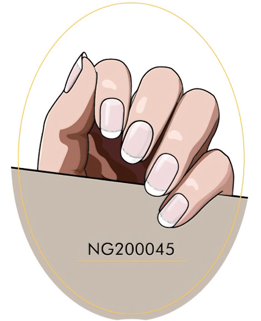 French Semicured Gel Nail Sticker Kit/NG45