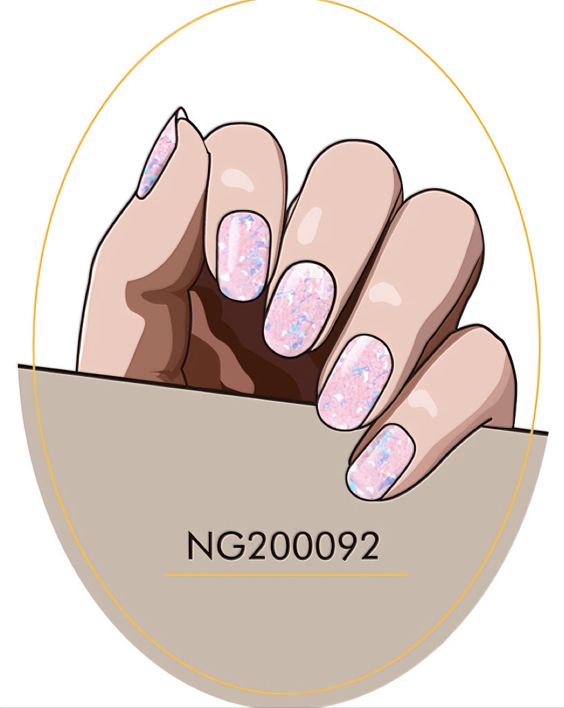 Aurora Lavender Glow Semicured Gel Nail Sticker Kit/NG92