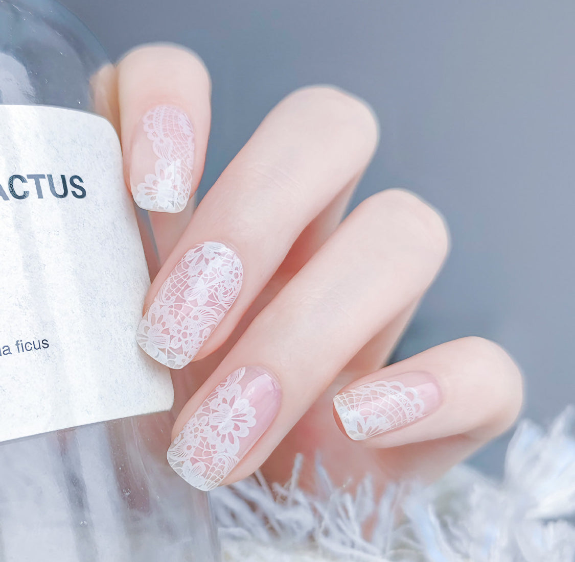 Lace Enchantment Semicured Gel Nail Sticker Kit/NG218