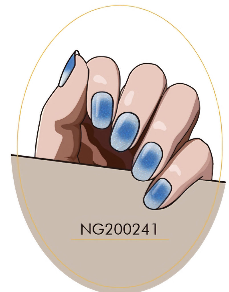 Icy Blush Shimmer Semicured Gel Nail Sticker Kit/NG241