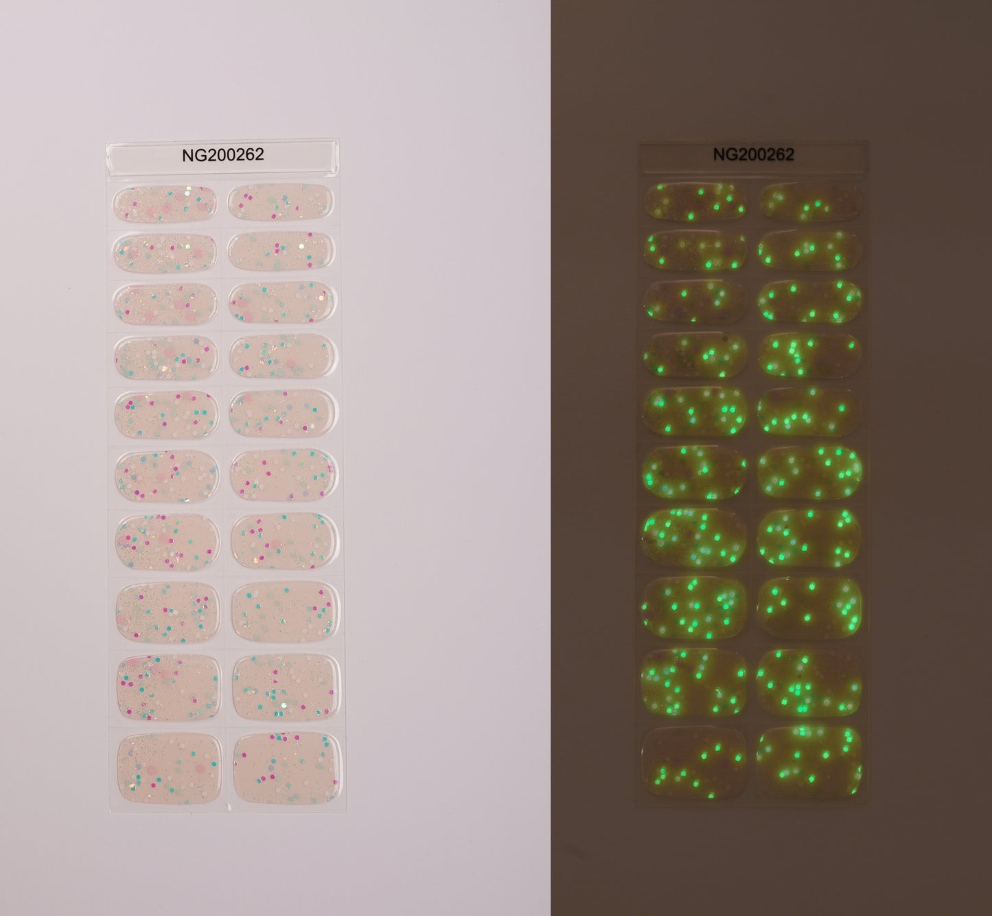 Glowing Night Semicured Gel Nail Sticker Kit/NG262