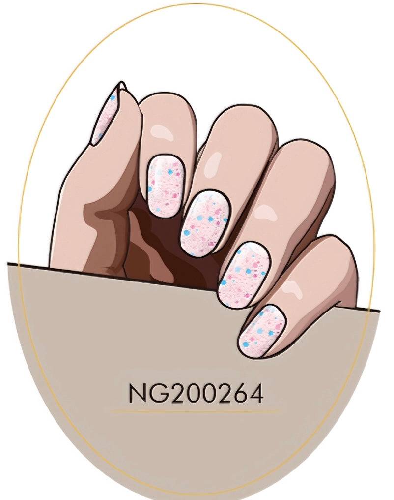 Glowing Night Semicured Gel Nail Sticker Kit/NG264