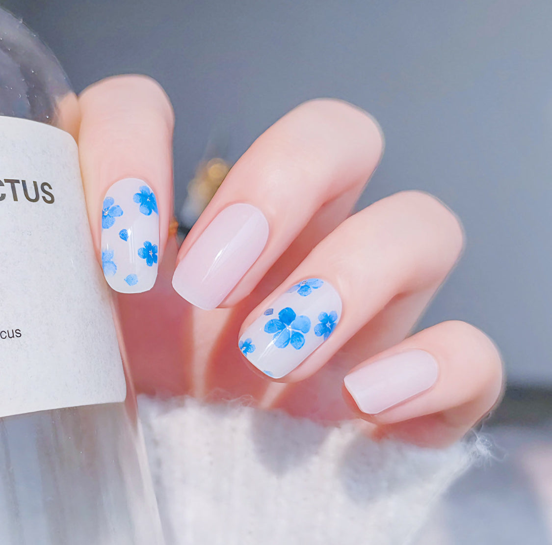 Serene Blossoms Semicured Gel Nail Sticker Kit/NG190