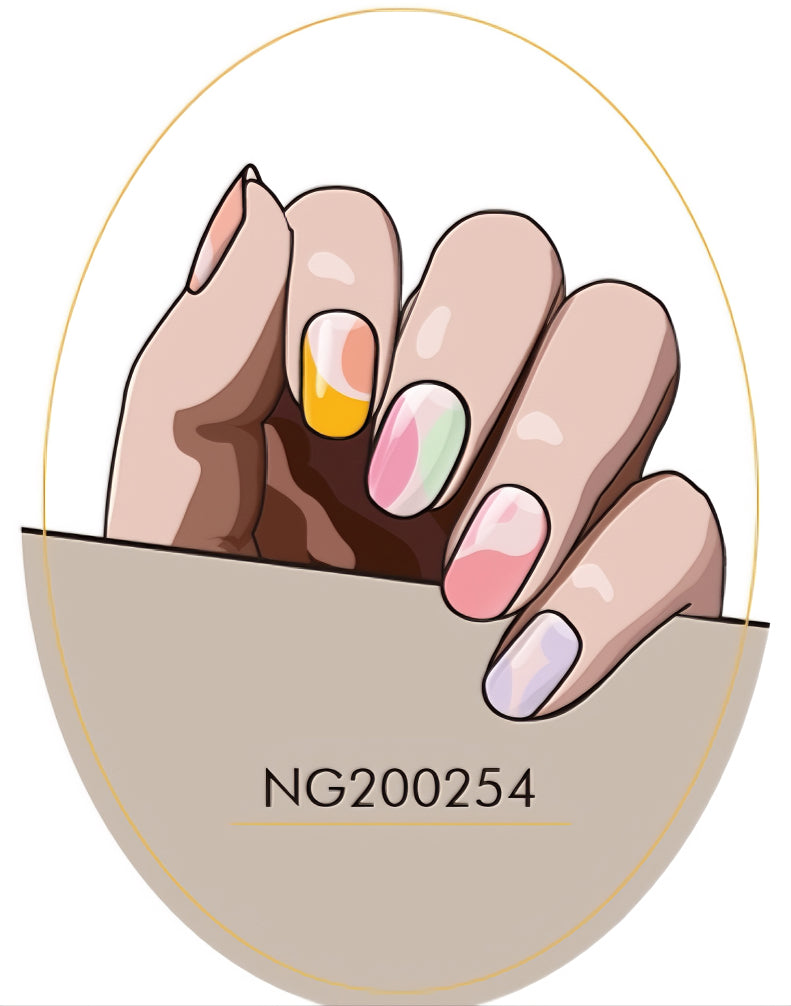 Kaleidoscope Semicured Gel Nail Sticker Kit/NG254