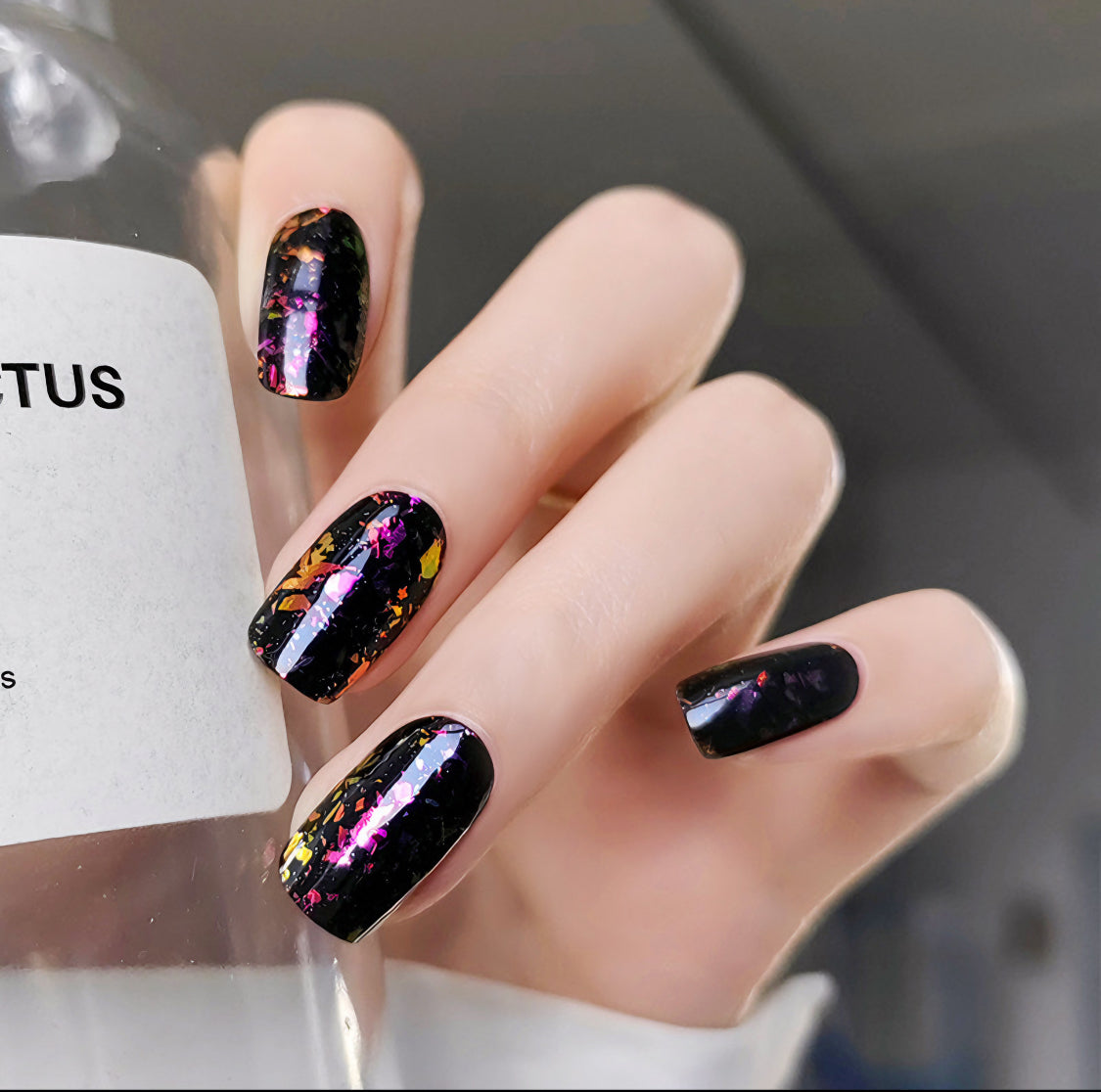 Glimmering Night Semicured Gel Nail Sticker Kit/NG90