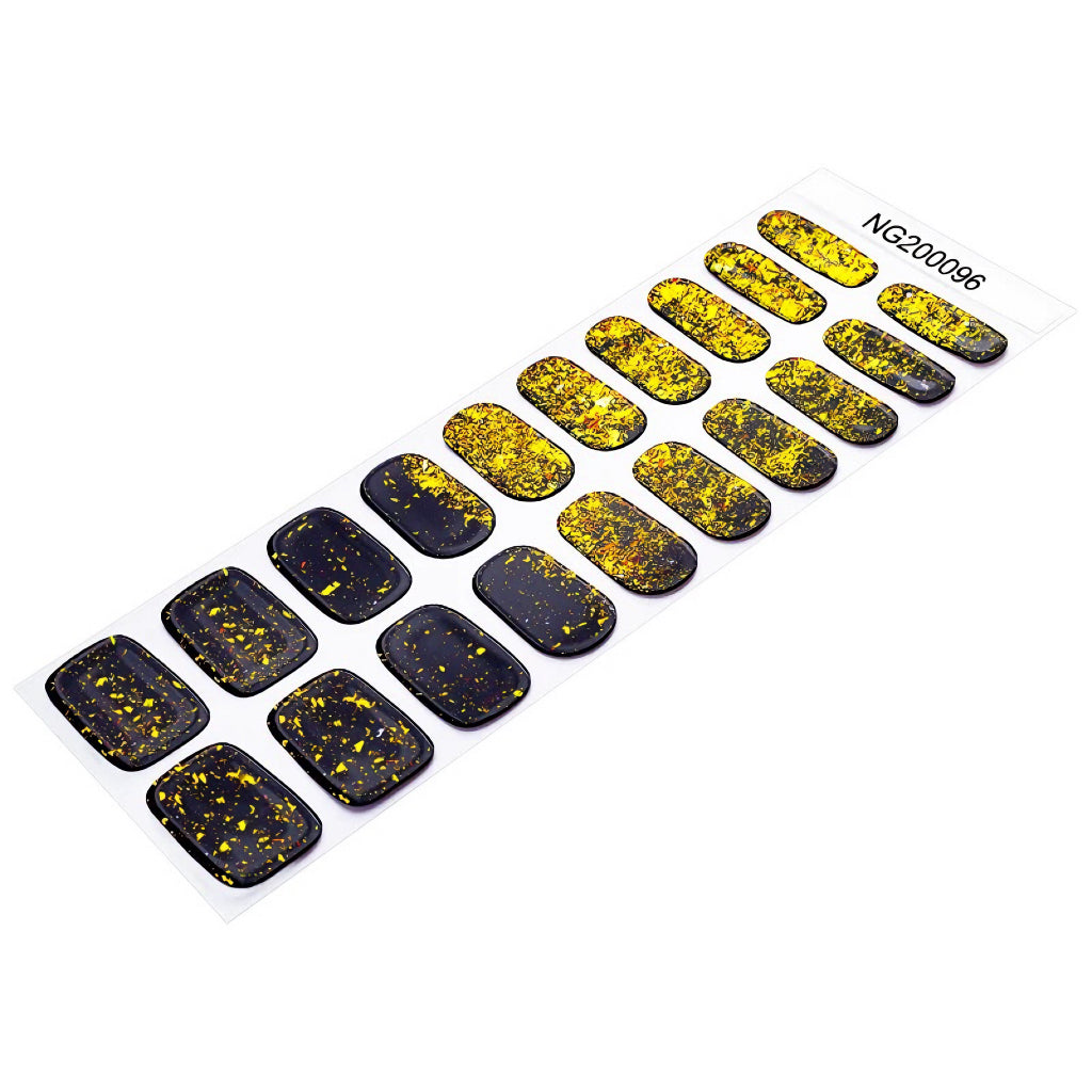 Glittering Midnight Semicured Gel Nail Sticker Kit/NG96