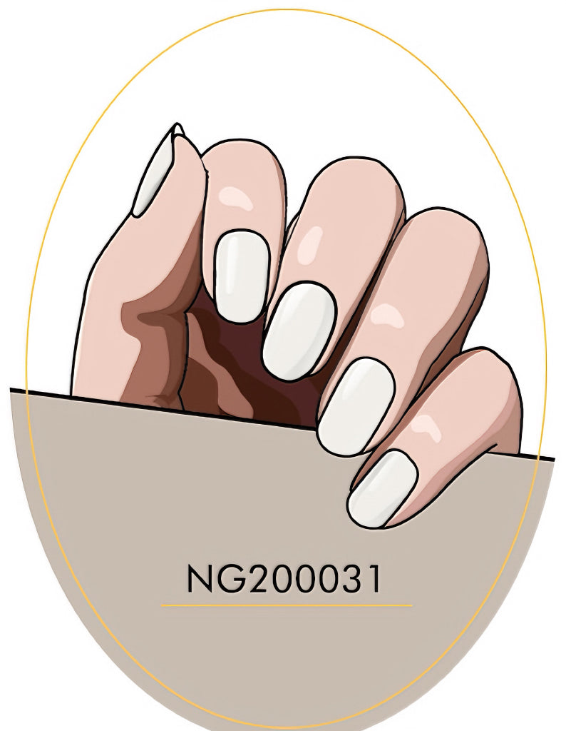 Pure Ivory Semicured Gel Nail Sticker Kit/NG31