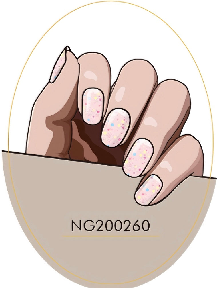 Glowing Night Semicured Gel Nail Sticker Kit/NG260