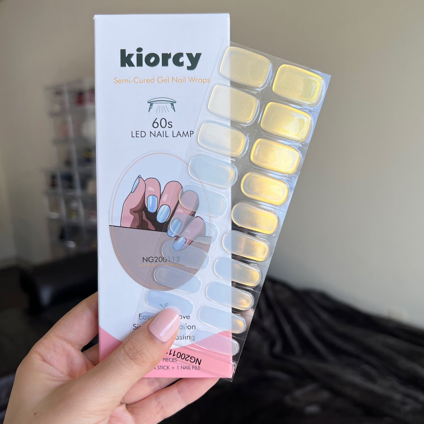 Duochrome Series Semicured Gel Nail Sticker Kit/NG113