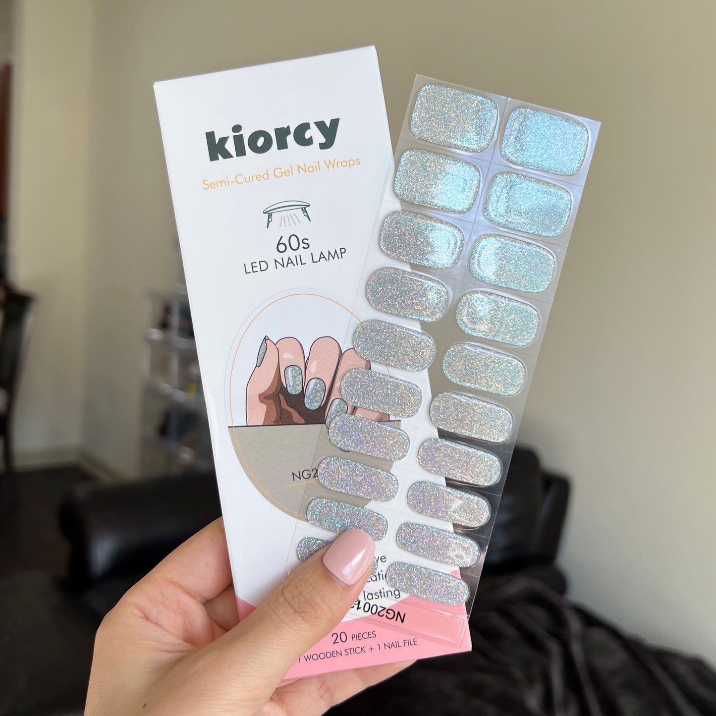 Colorful Diamond Semicured Gel Nail Sticker Kit/NG128