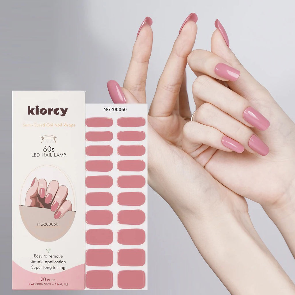 Dusty Rose Semicured Gel Nail Sticker Kit/NG60