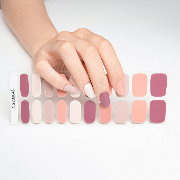 Mix and match warm tone Semicured Gel Nail Sticker Kit/NG48