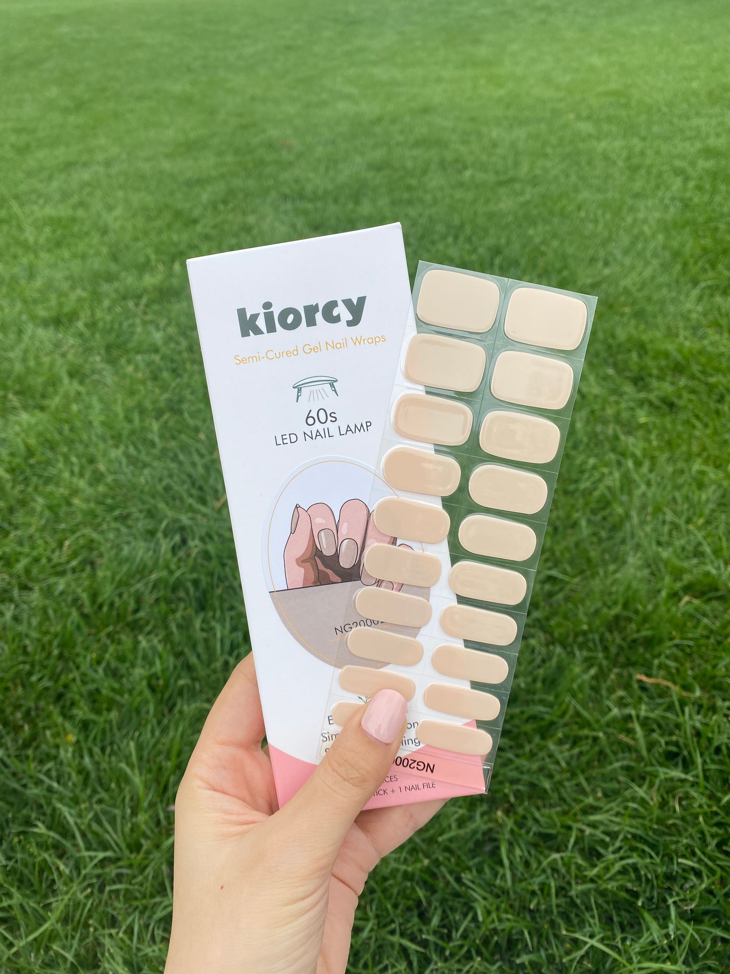 Beige Semicured Gel Nail Sticker Kit/NG27