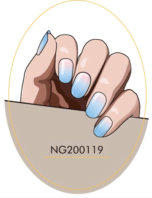 Pastel Harmony Gradient Semicured Gel Nail Sticker Kit/NG119