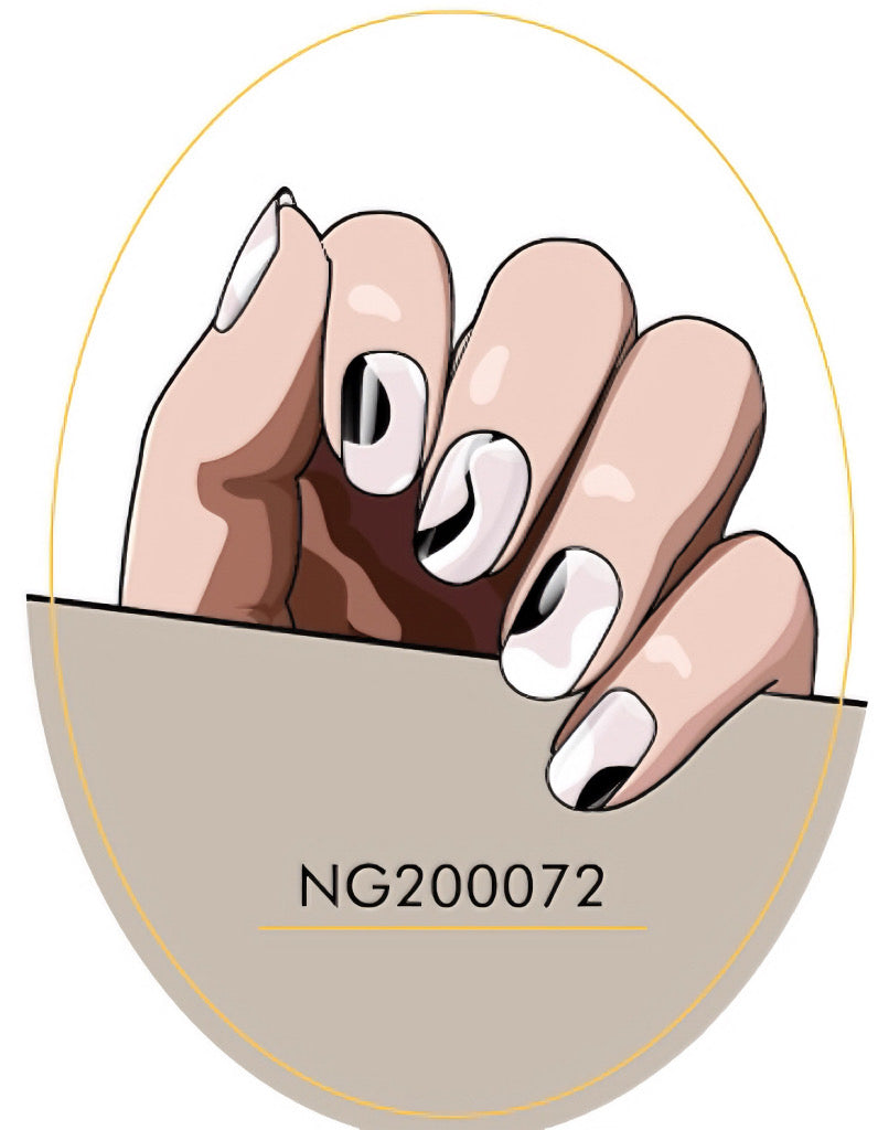 Translucent Elegance  Semicured Gel Nail Sticker Kit/NG72