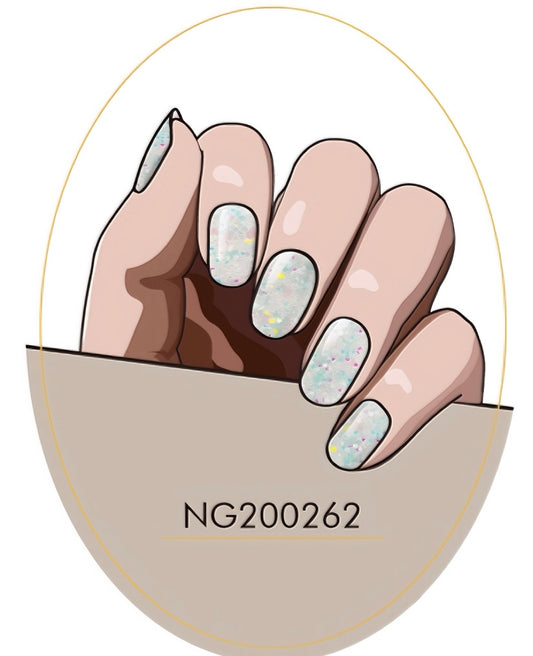 Glowing Night Semicured Gel Nail Sticker Kit/NG262