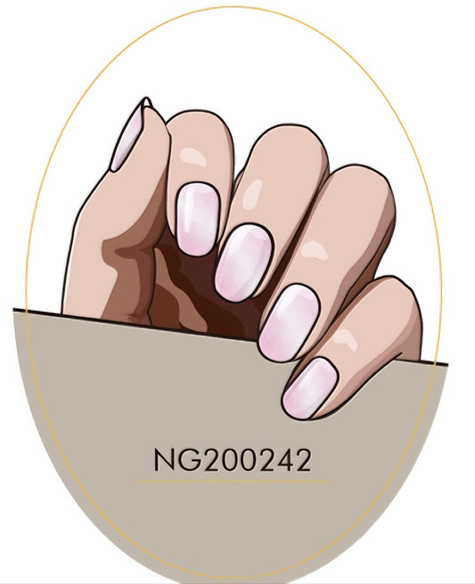 Frosty Whisper Semicured Gel Nail Sticker Kit/NG242