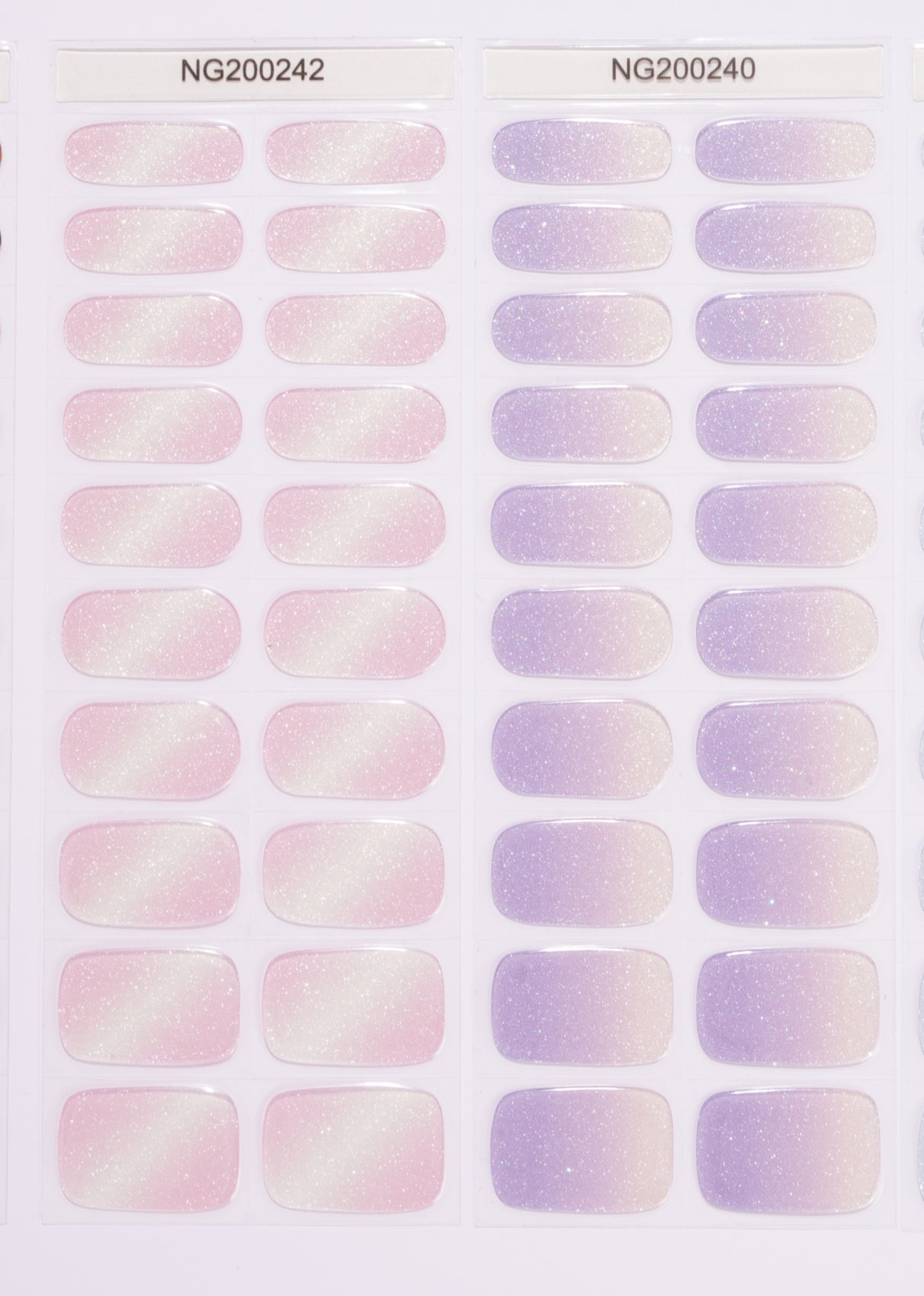 Frosty Whisper Semicured Gel Nail Sticker Kit/NG240