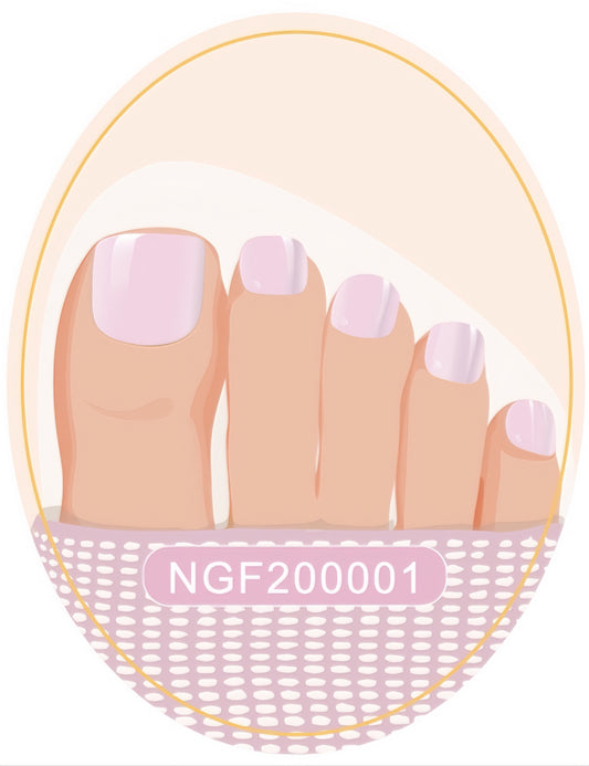 [Pedi/Toes ] light pink Semicured Gel Nail Sticker Kit/NGF1