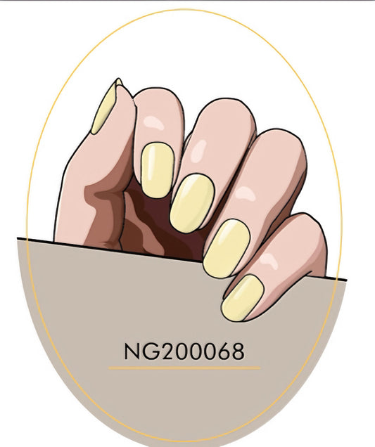 Creamy Yellow Semicured Gel Nail Sticker Kit/NG68