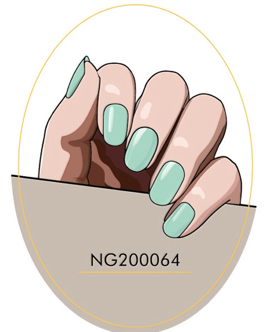 Pastel Mint Green Semicured Gel Nail Sticker Kit/NG64