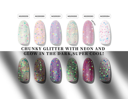 A Glowing Night Semicured Gel Nail Sticker Kit
