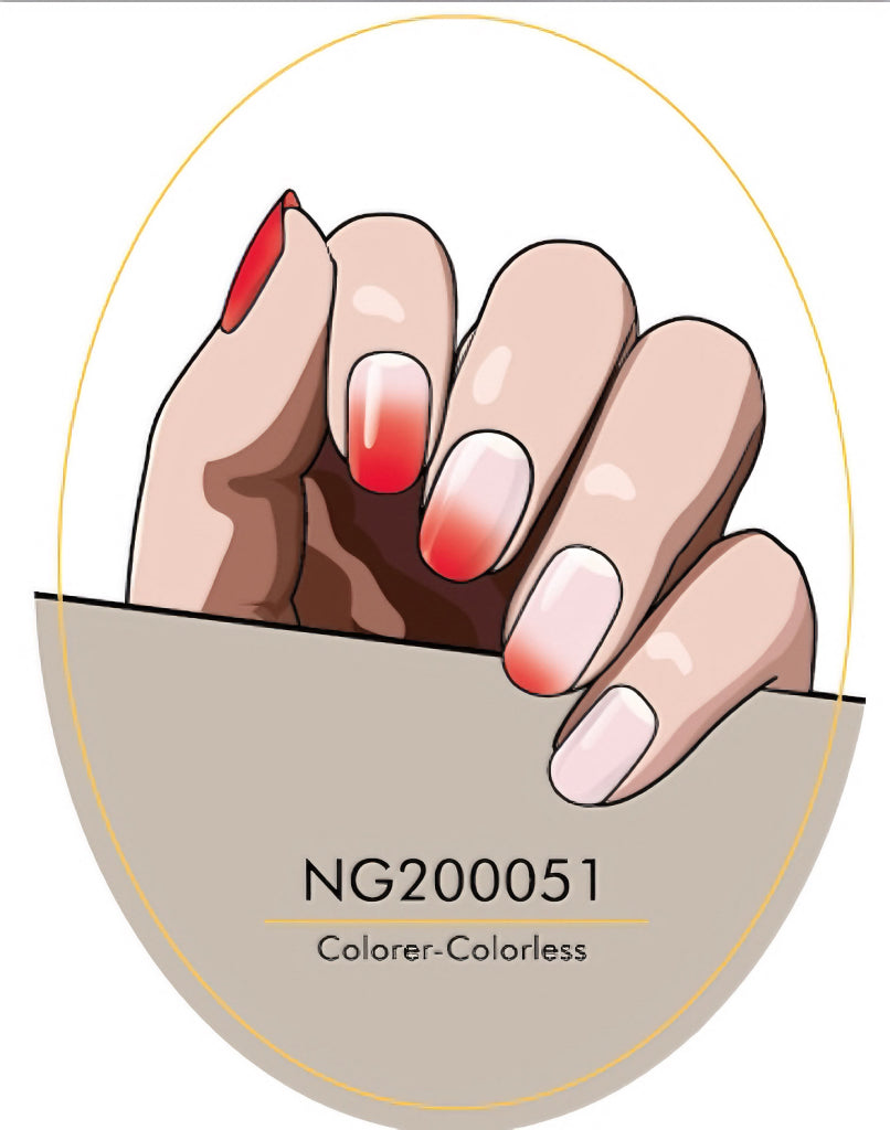 Thermochromatic Melon Semicured Gel Nail Sticker Kit/NG51