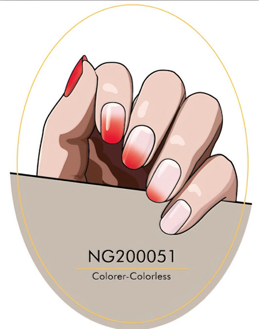 Thermochromatic Melon Semicured Gel Nail Sticker Kit/NG51
