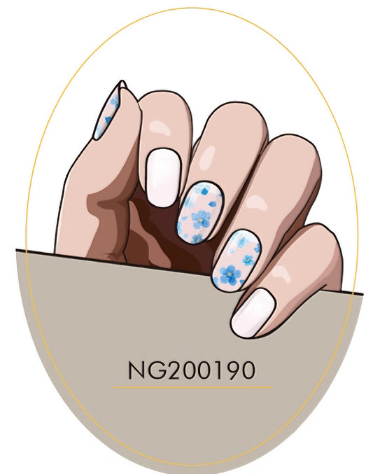 Serene Blossoms Semicured Gel Nail Sticker Kit/NG190