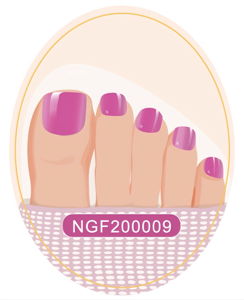 [Pedi/Toes ] Barbie pink Semicured Gel Nail Sticker Kit/NGF9
