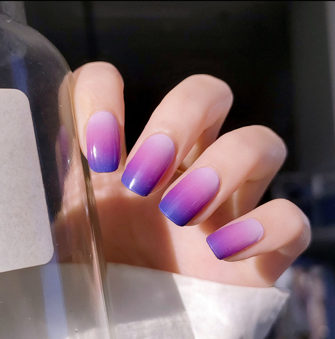Barbie Violet Gradient Semicured Gel Nail Sticker Kit/NG110