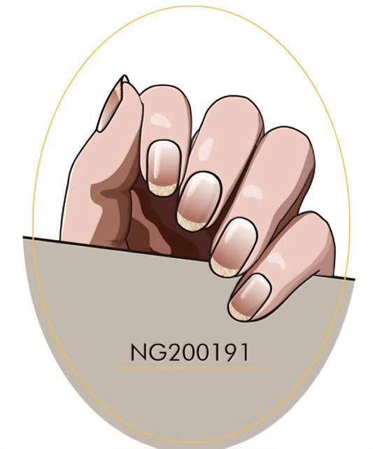 Translucent Gold Elegance Semicured Gel Nail Sticker Kit/NG191