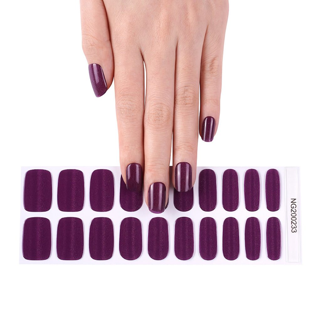Mystic Grape Cat Eye Semicured Gel Nail Sticker Kit/NG233
