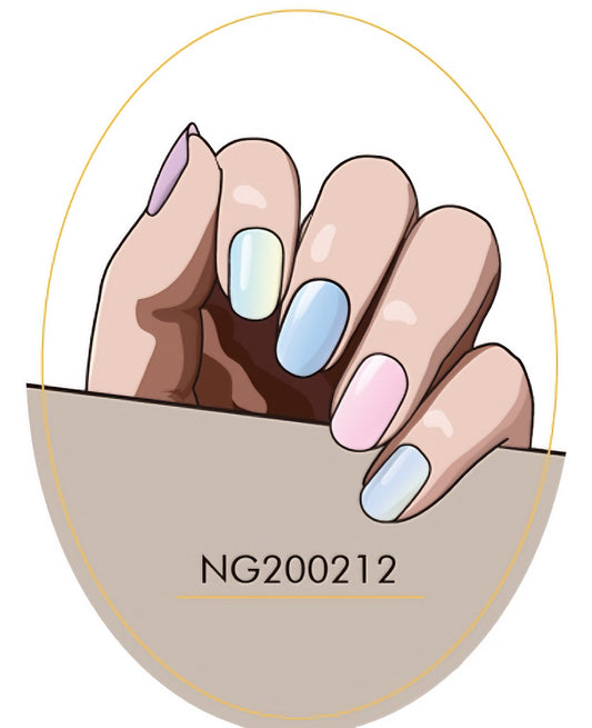 Summer Macaron Gradient Semicured Gel Nail Sticker Kit/NG212