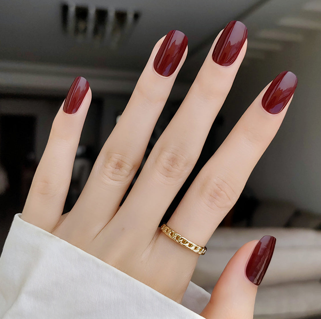 Burgundy Semicured Gel Nail Sticker Kit/NG5