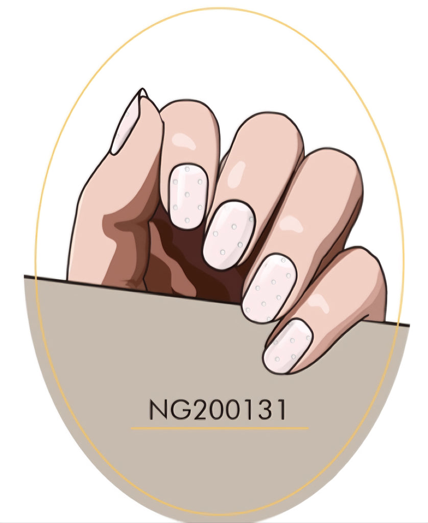 Pink Studs Semicured Gel Nail Sticker Kit/NG131