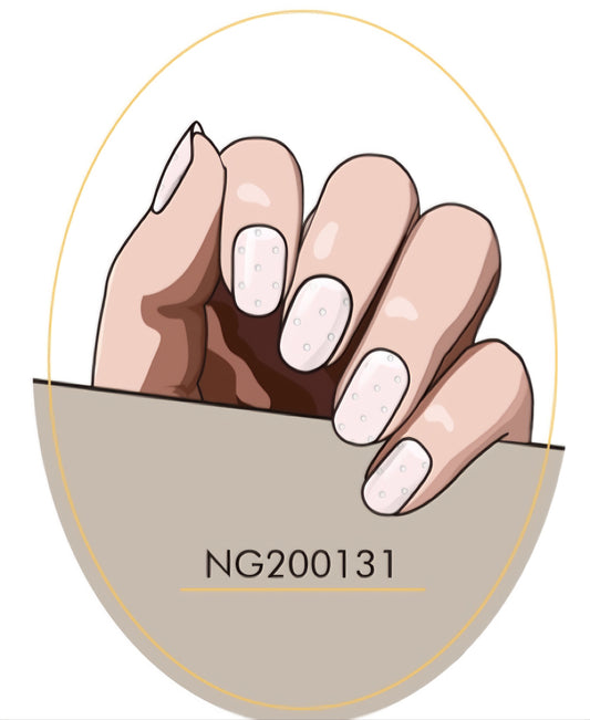 Pink Studs Semicured Gel Nail Sticker Kit/NG131