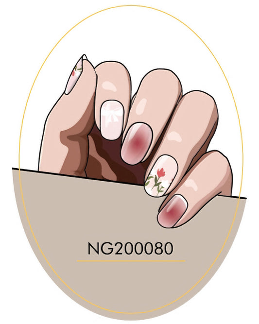 Blushing Petal Dreams Semicured Gel Nail Sticker Kit/NG80