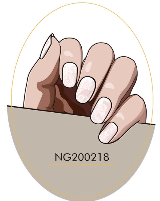 Lace Enchantment Semicured Gel Nail Sticker Kit/NG218