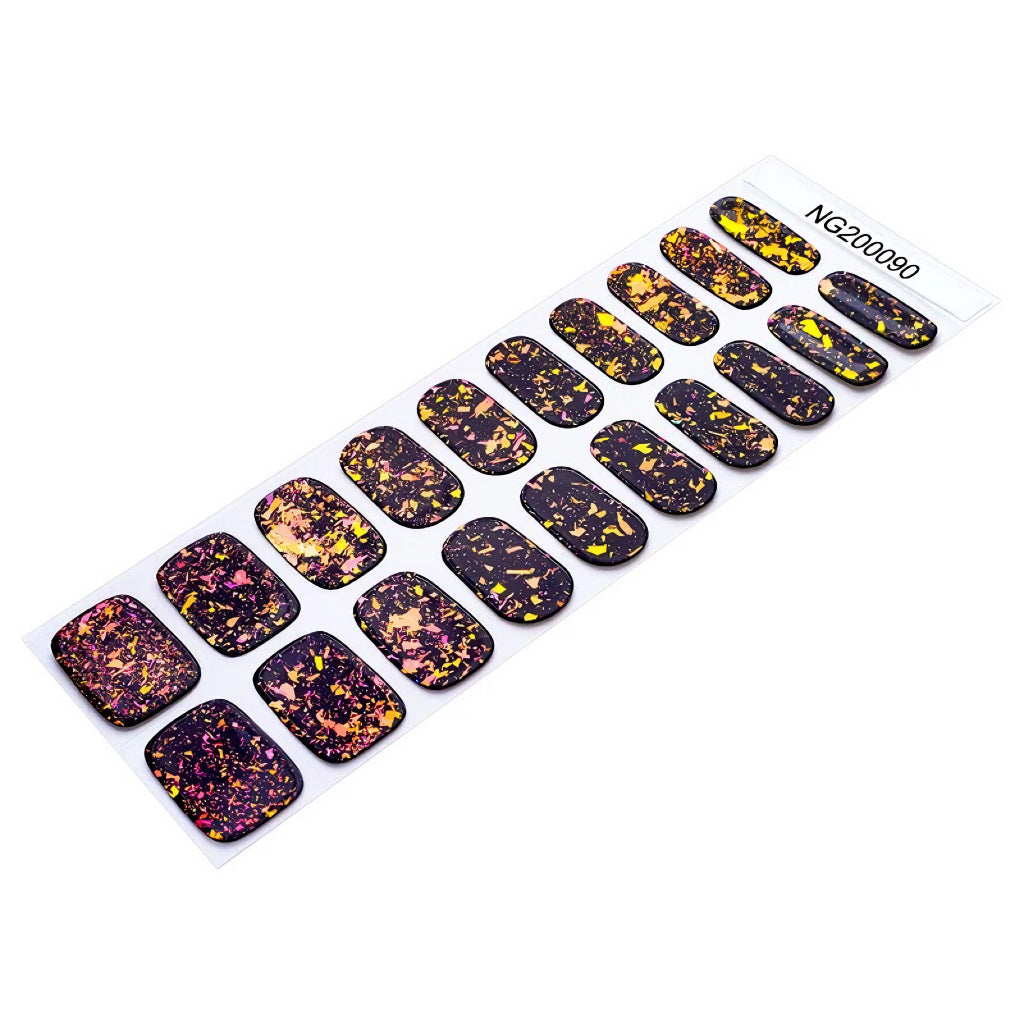 Glimmering Night  Semicured Gel Nail Sticker Kit/NG90