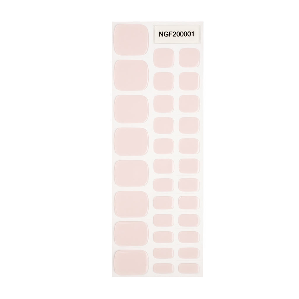 [Pedi/Toes ] light pink Semicured Gel Nail Sticker Kit/NGF1