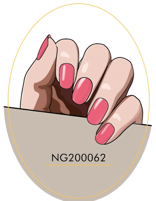 Light Rose Semicured Gel Nail Sticker Kit/NG62