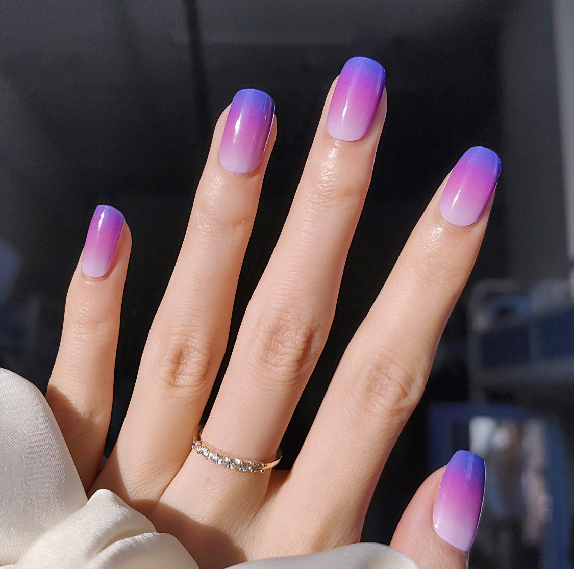 Barbie Violet Gradient Semicured Gel Nail Sticker Kit/NG110
