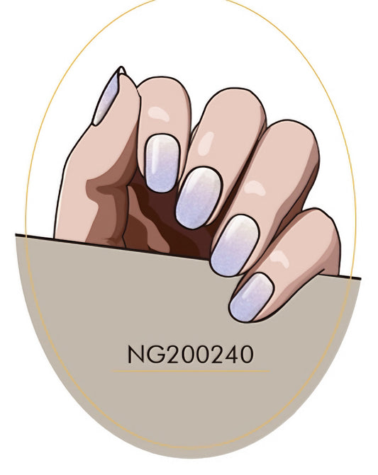 Frosty Whisper Semicured Gel Nail Sticker Kit/NG240