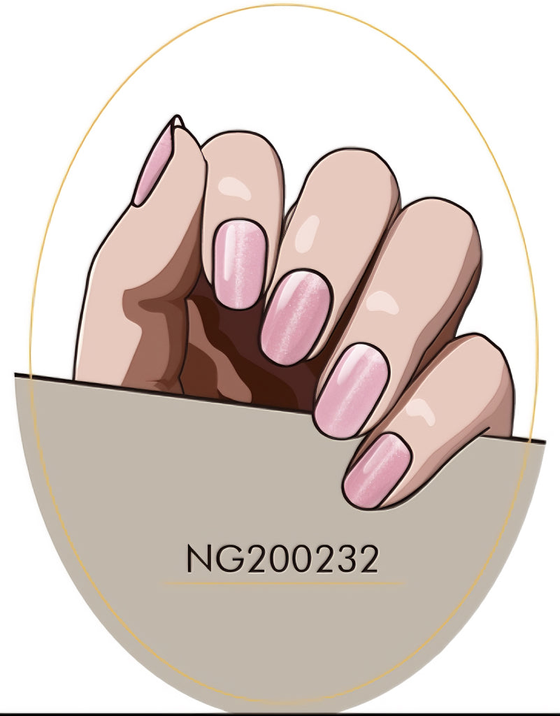 Bright Rose Red Cat Eye Pearl Semicured Gel Nail Sticker Kit/NG232